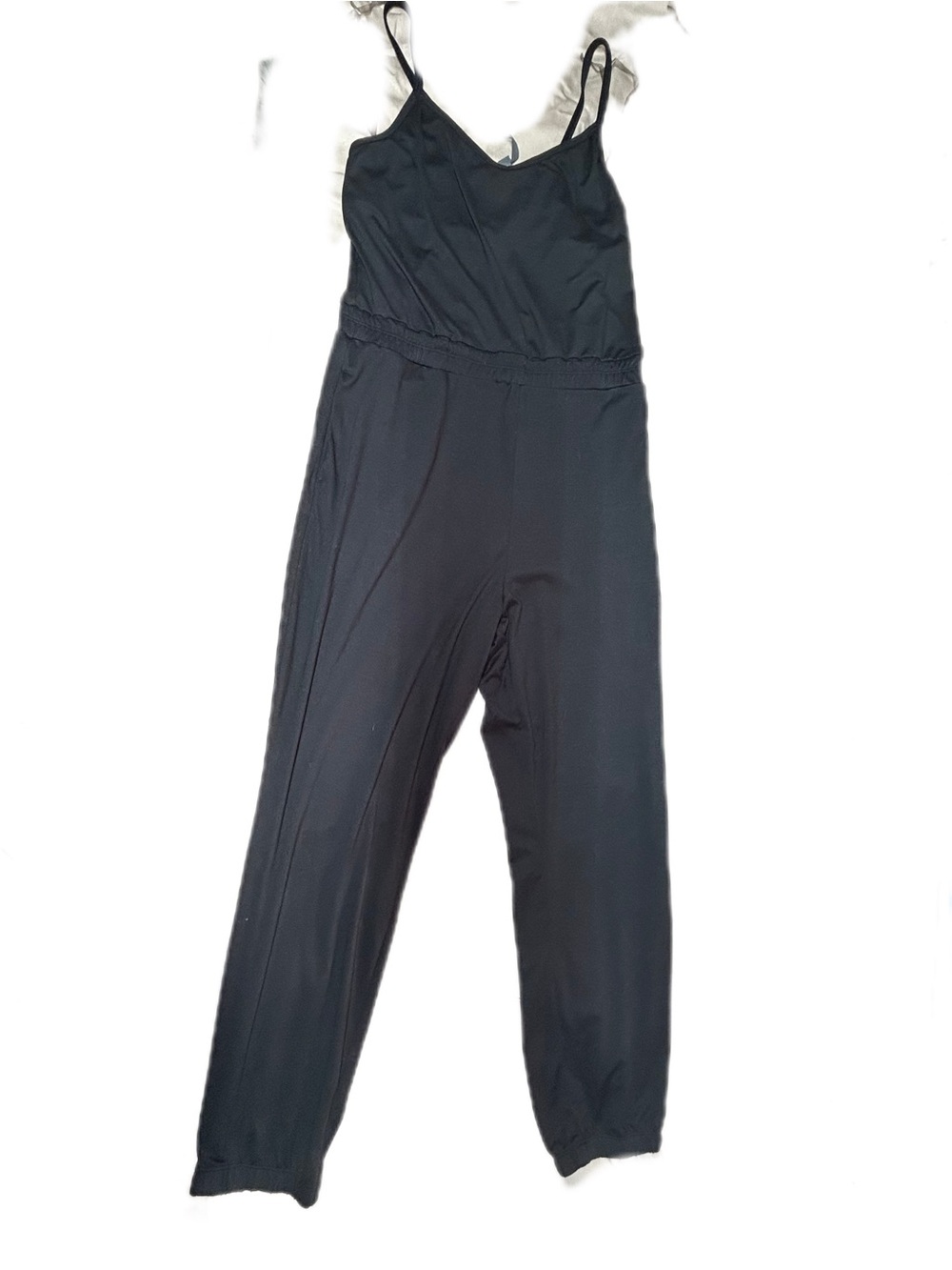 Vuori Black Spaghetti-Strap Jumpsuit